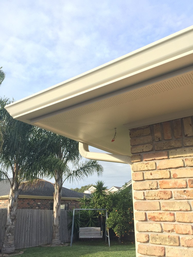Gutters matching soffit  in New Orleans - Strong Shield