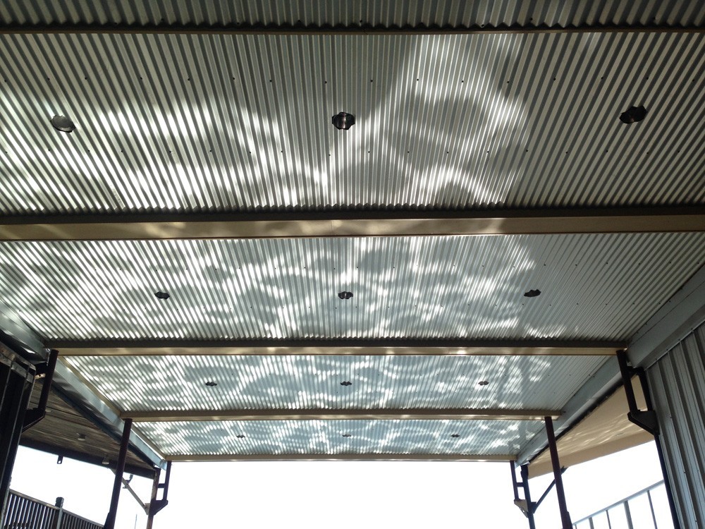 New Orleans boat slip ceiling with recessed lights - Strong Shield