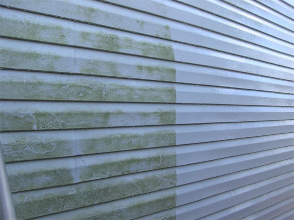 Vinyl siding pressure washing before and after - Strong Shield