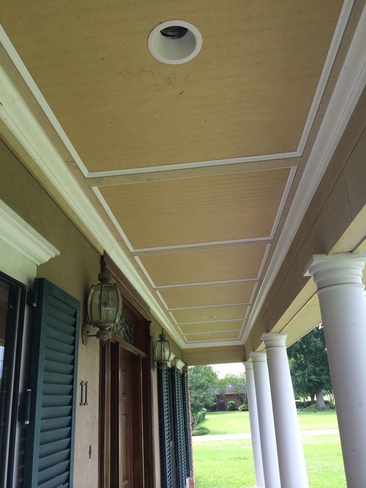 Metairie porch ceiling before painting - Strong Shield