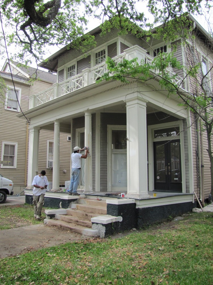 Sand and repaint porch in New Orleans - Strong Shield