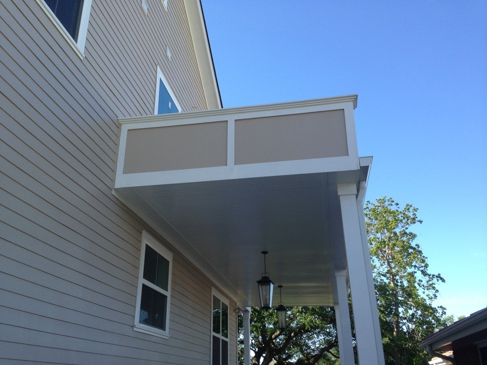 White trim work on tan home - Strong Shield