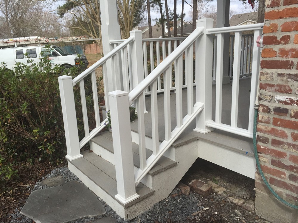 Porch steps and railing - Strong Shield