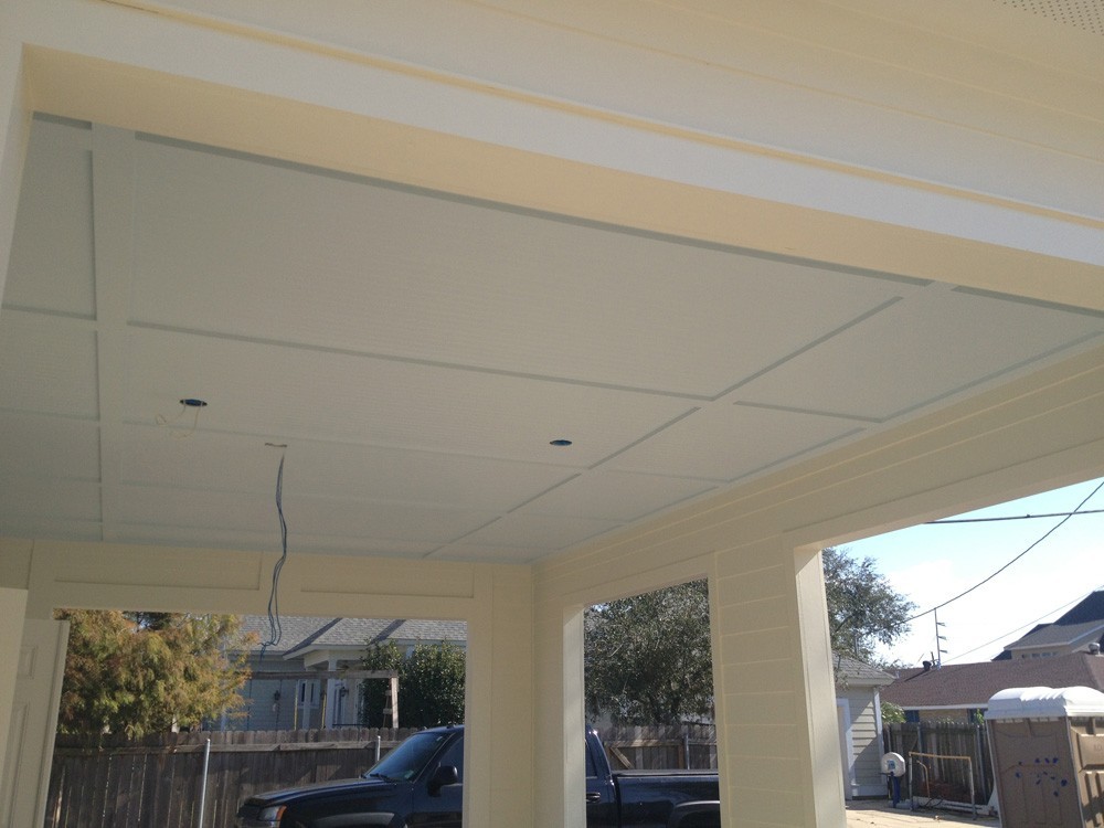 Custom trim and bead board porch in Metairie - Strong Shield