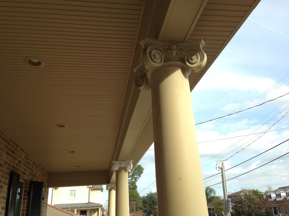 Traditional columns for Metairie porch - Strong Shield