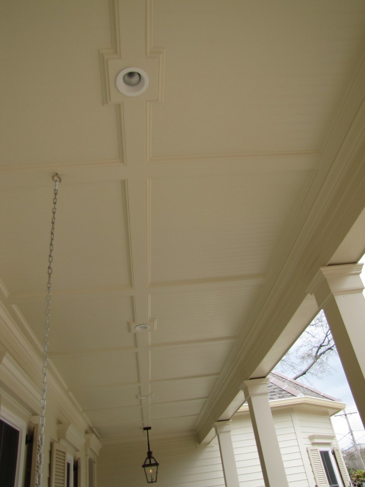 Traditional trim and bead board porch ceiling in Metairie -Strong Shield