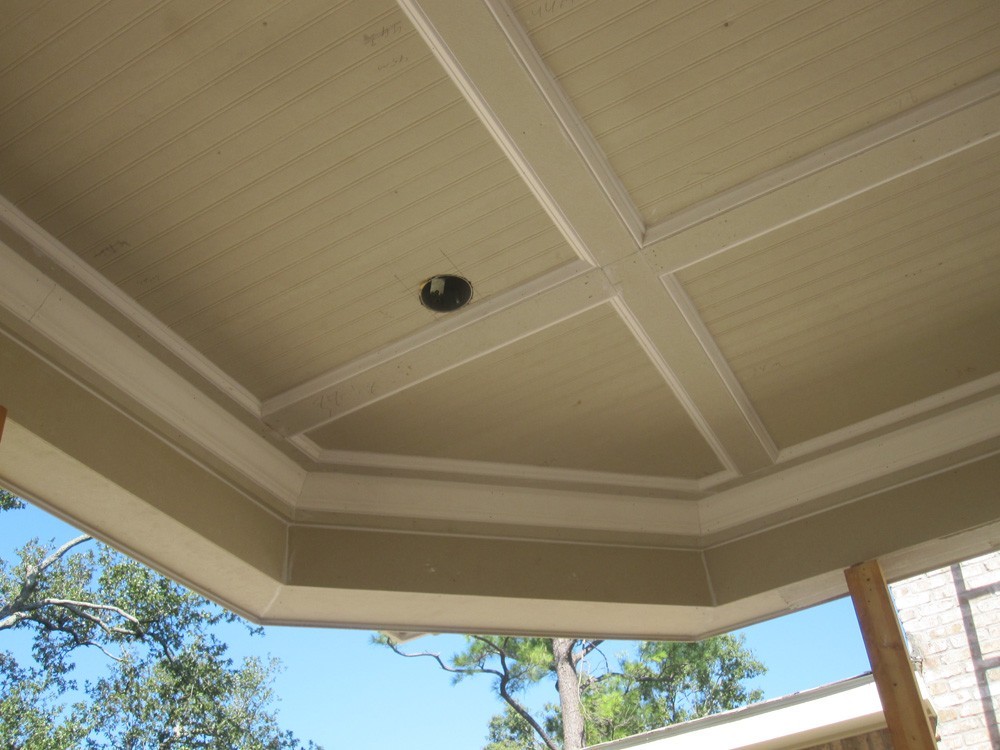 Angled porch ceiling in Metairie - Strong Shield