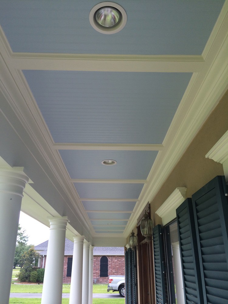 Metairie front yard porch with bead board and trim - Strong Shield