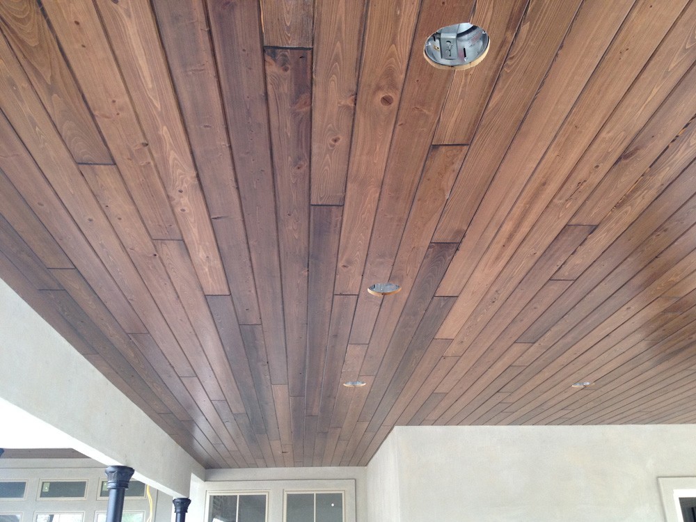 Wood porch ceiling in New Orleans and Metairie - Strong Shield