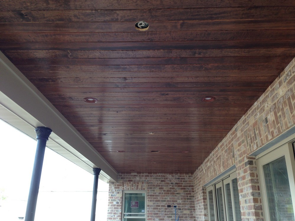 Wood porch ceiling - Strong Shield