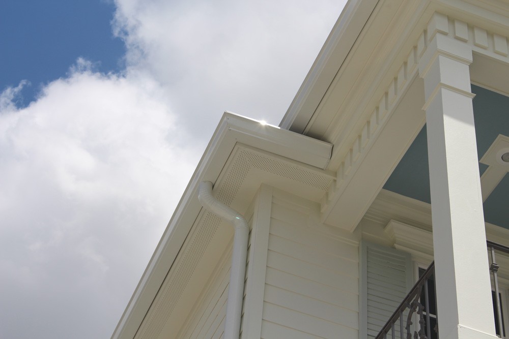 Antique white Gutters in New Orleans - Strong Shield
