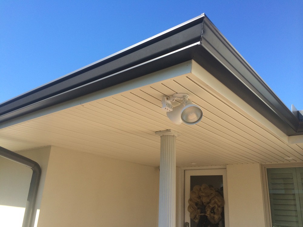 Gutters on porch in New Orleans - Strong Shield