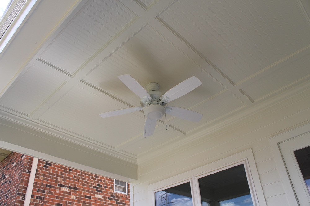 Custom coffered trim and bead board patio - Strong Shield