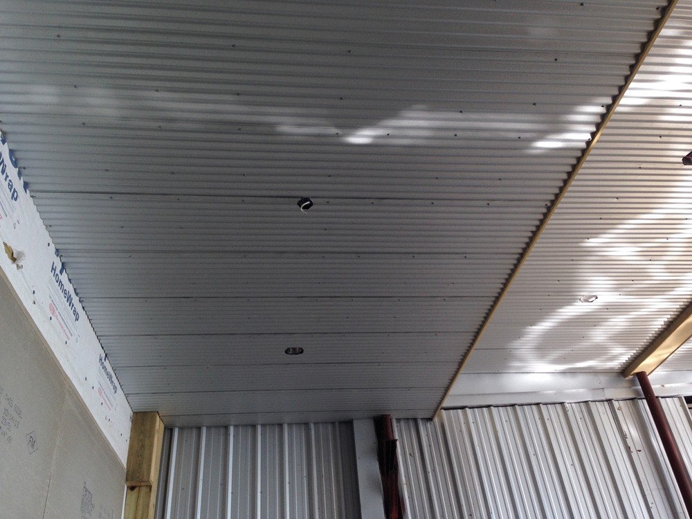 Boat slip ceiling and roof with recessed lighting in Metairie - Strong Shield
