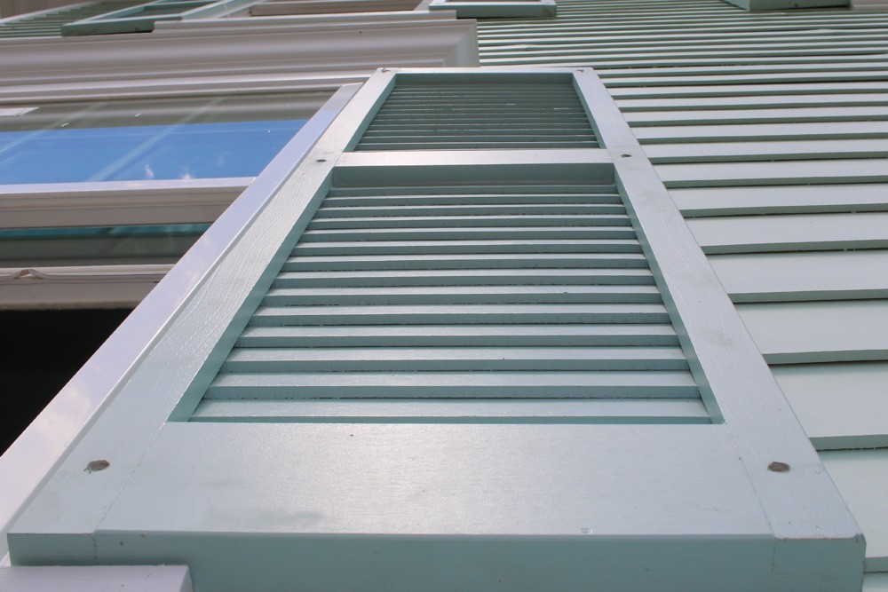 Close up of wooden shutter - Strong Shield