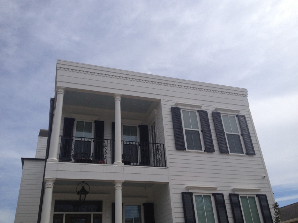 Dentil molding near roofline - Strong Shield