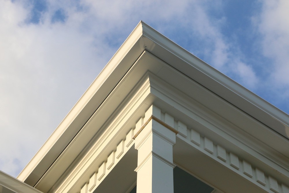 Dentil molding below eaves - Strong Shield