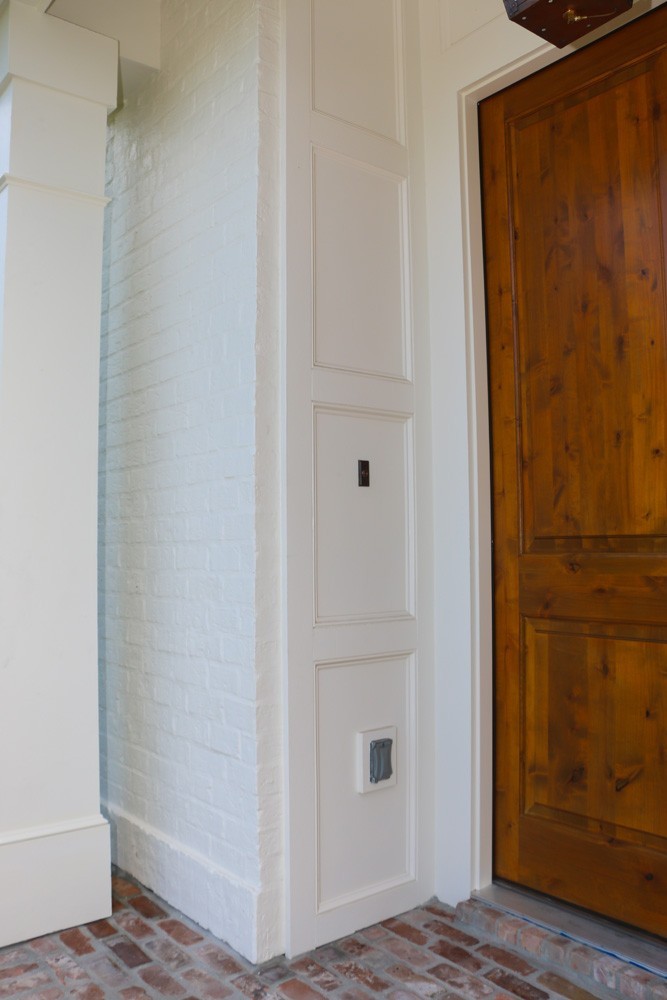 Craftsman coffered trim near front door - Strong Shield